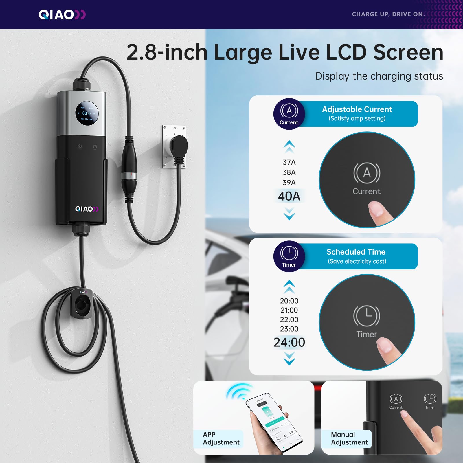 شاحن سيارات كهربائية QIAO من ا - مراجعة Portable Ev Charger وسعره