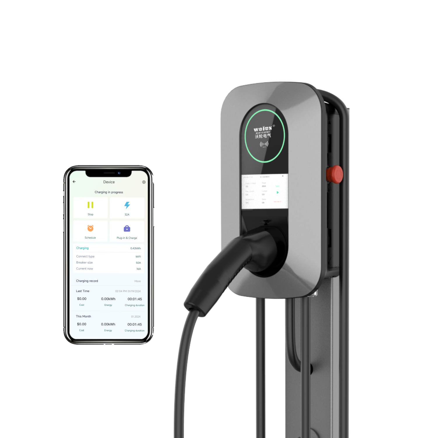 شاحن منزلي للسيارات الكهربائية - مراجعة Ev Charging Pile وسعره