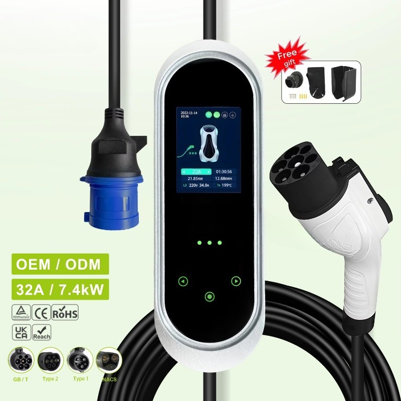 شاحن سيارات كهربائية محمول GB/ - مراجعة Portable Ev Charger وسعره