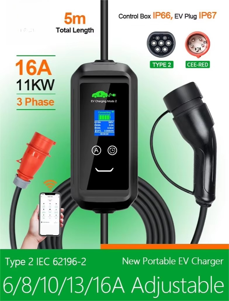 شاحن سيارات كهربائية محمول مخص - مراجعة Portable Ev Charger وسعره