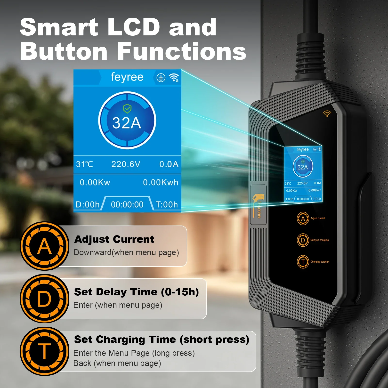 شاحن سيارات كهربائية محمول من  - مراجعة Portable Ev Charger وسعره