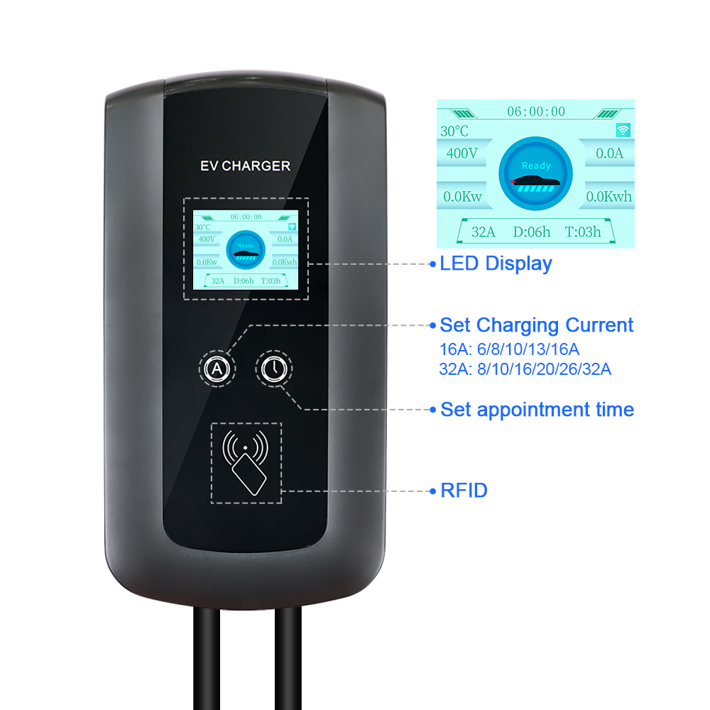 Kolanky 32A 7.2/22KW EV محطة ش - مراجعة Wallbox Ev وسعره